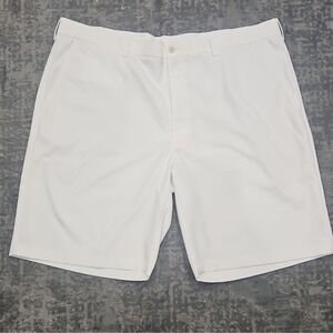 PGA TOUR Men's Golf Shorts White Waist 42 10" Inseam Flat Front